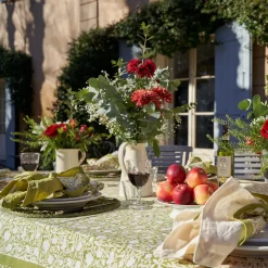 French Tablecloth Meadows Vert