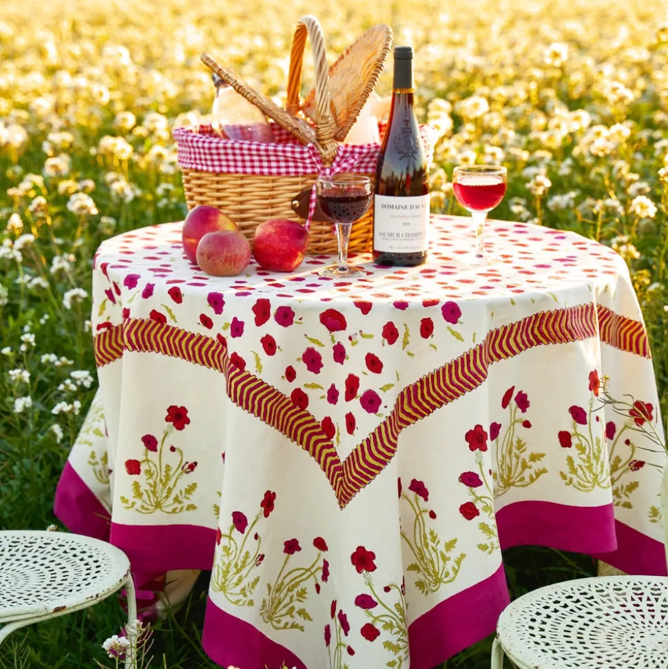 French Tablecloth Poppies