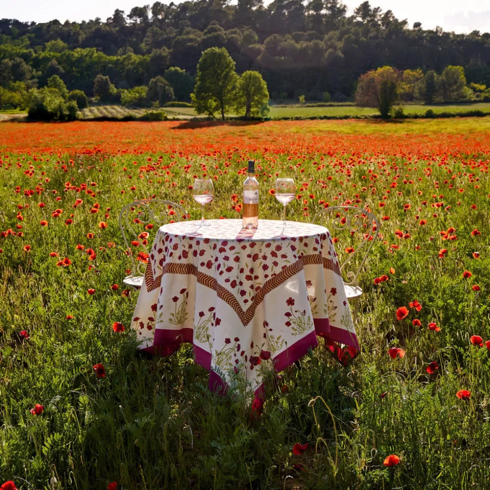 French Tablecloth Poppies