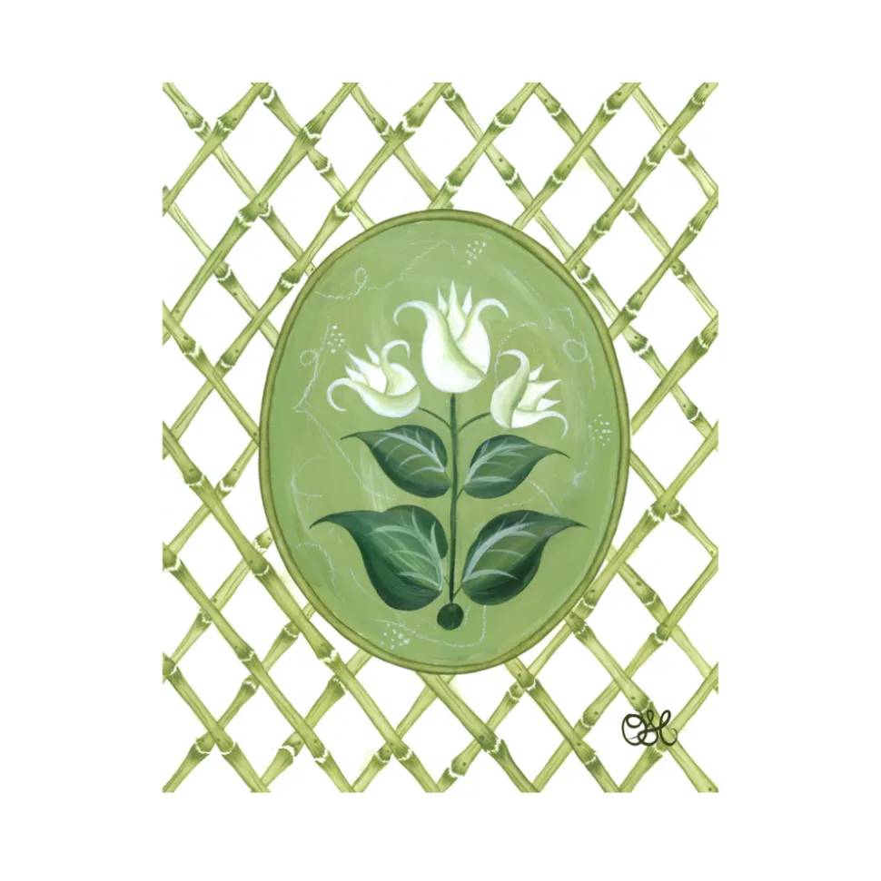 French Tulips En Vert Art Print