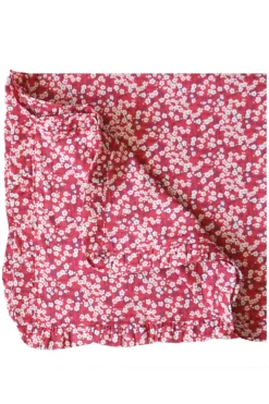 Frill Napkin Set Made With Liberty Fabric in Mitsi Valeria Red