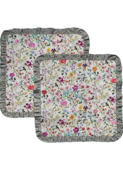 Frill Napkin Set Made With Liberty Fabric in in Linen Garden