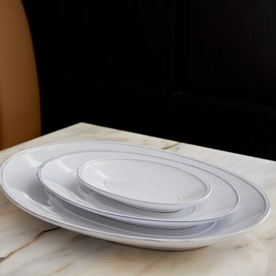 Friso Collection Oval Platter 12" in White