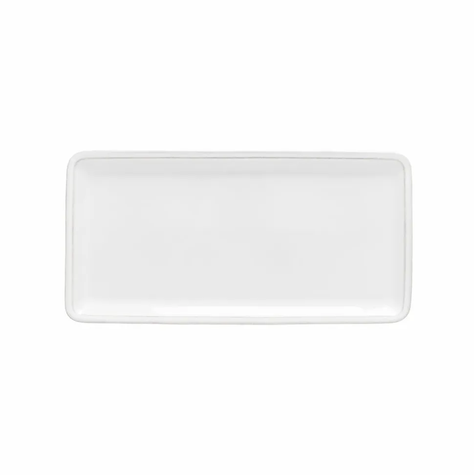 Friso Collection Rectangle Platter 12" in White
