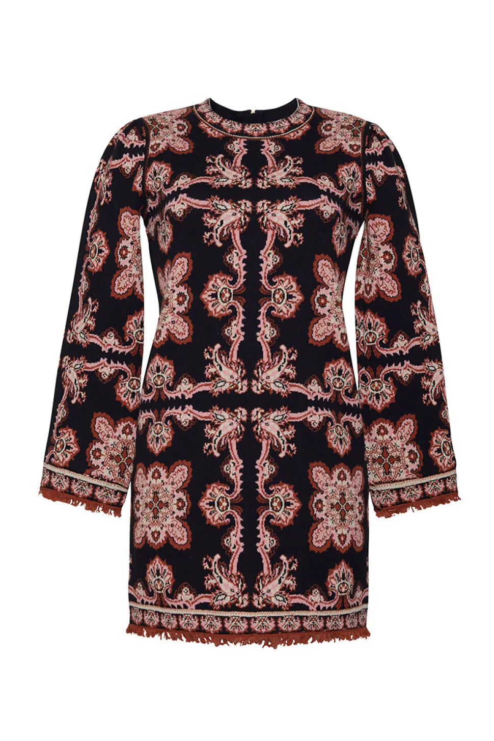 Fritz Dress in Black Paisley Scarf