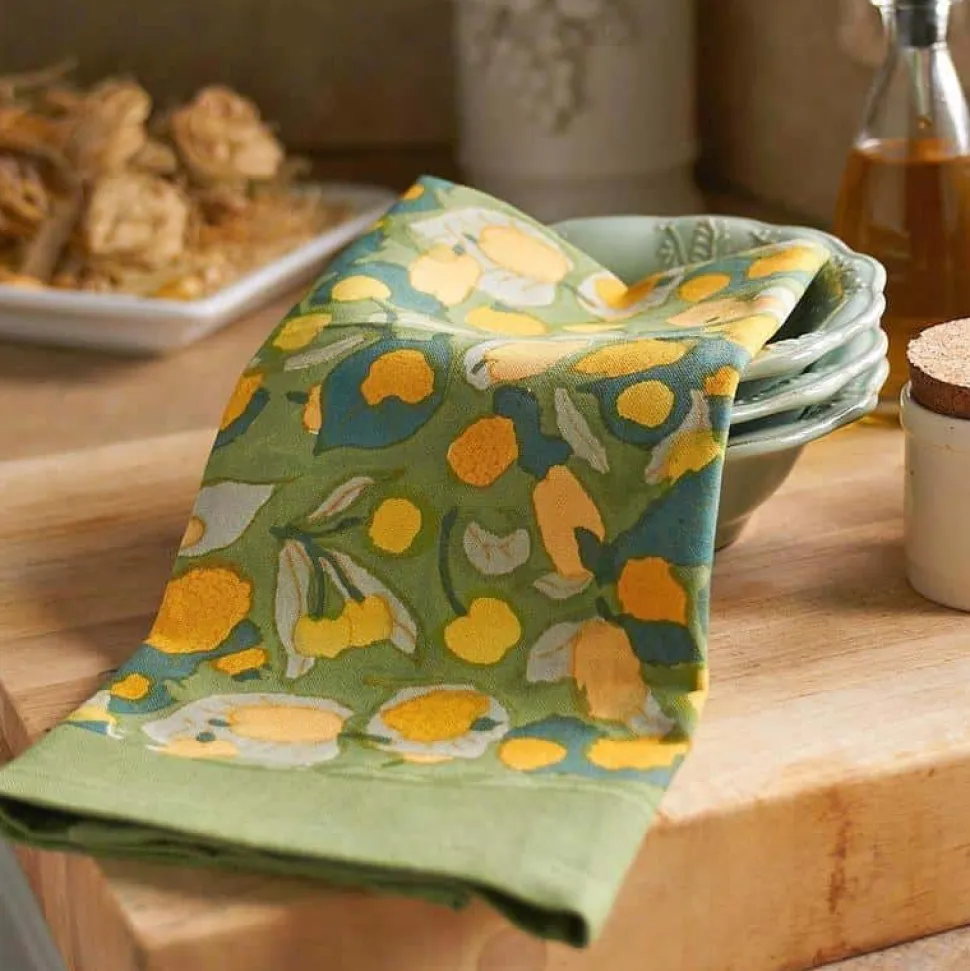 Fruit Tea Towels Yellow & Green, Set of 3