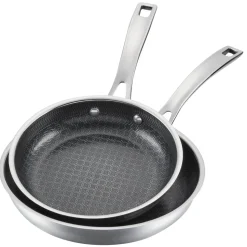 FusionPlus® Stainless Steel 2-Pk Skillets (8" & 10")