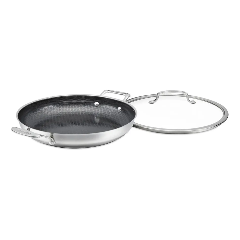 FusionPlus® Stainless Steel 12" Everyday Pan with Cover in Stainless Steel