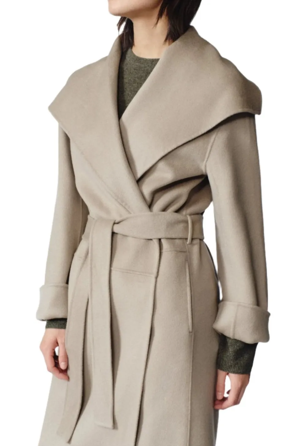 Gabriella Cashmere Coat in Oatmeal