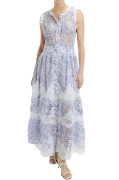 Gaia Maxi Dress in Blue