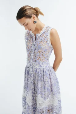 Gaia Maxi Dress in Blue