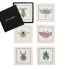 Garden Party Cocktail Napkins in White & Multi, Set of 6 in a Gift Box