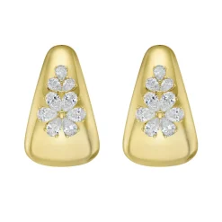 Gardenia Diamond Hoop Earrings