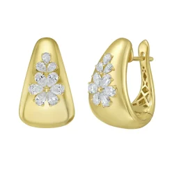Gardenia Diamond Hoop Earrings