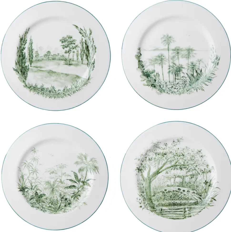 Gardens Dinner Plates, Set of 4