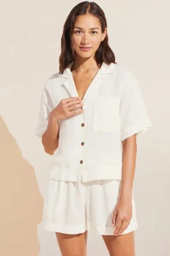 Garment Dyed Linen Short Set
