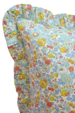 Gathered Edge Pillowcase Made With Liberty Fabric in Betsy Sage