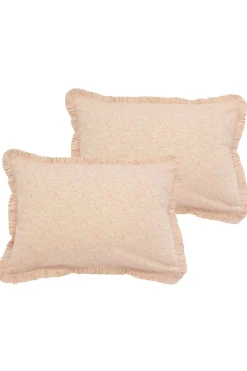 Gathered Edge Pillowcase Made With Liberty Fabric in Capel Pink