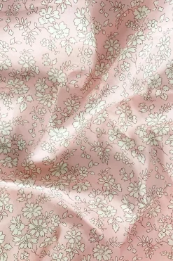 Gathered Edge Pillowcase Made With Liberty Fabric in Capel Pink
