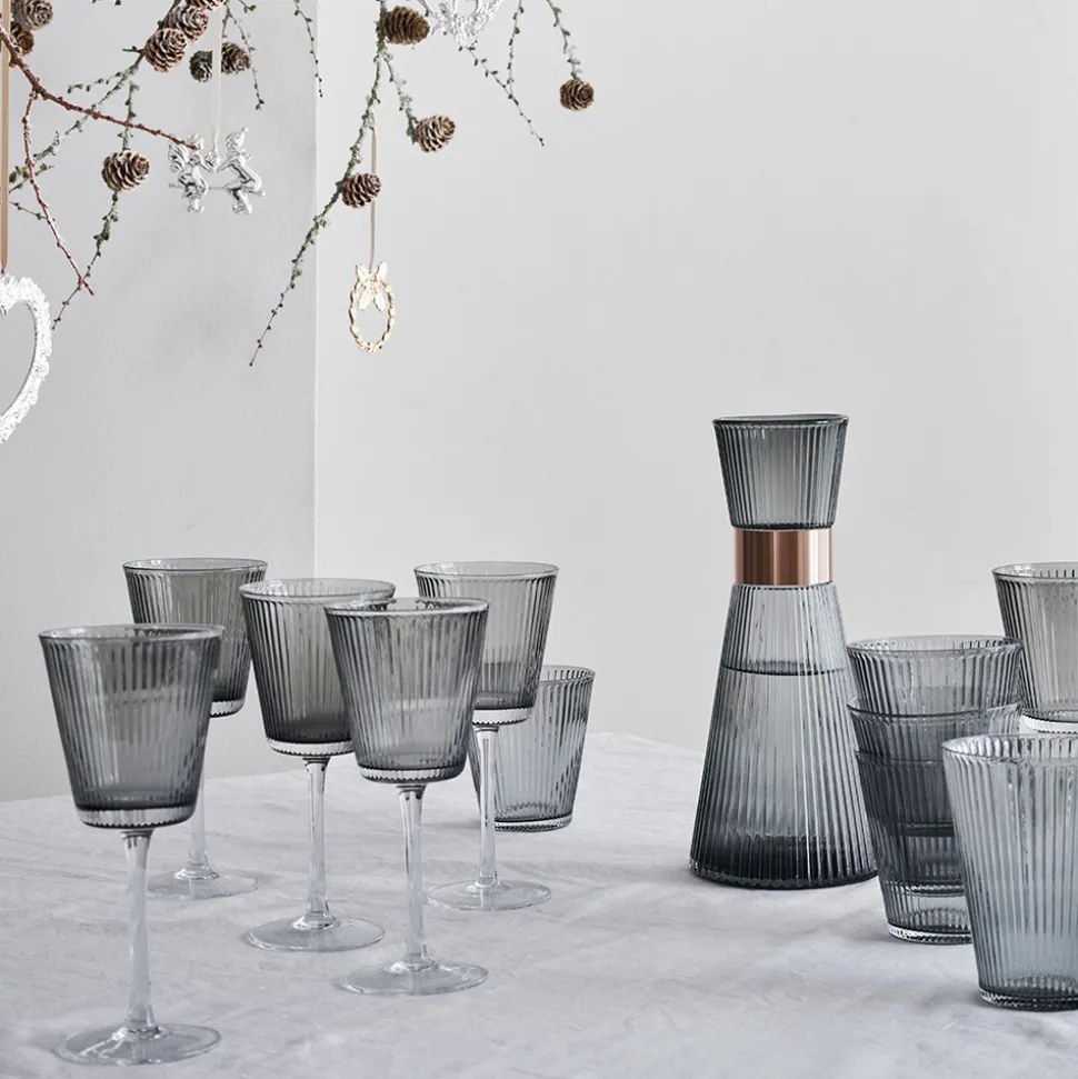 GC Nouveau Wine Glass in Smoke, Set of 2