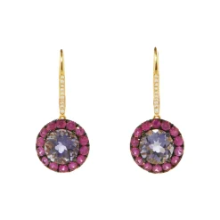 Gem Two Tone Earrings