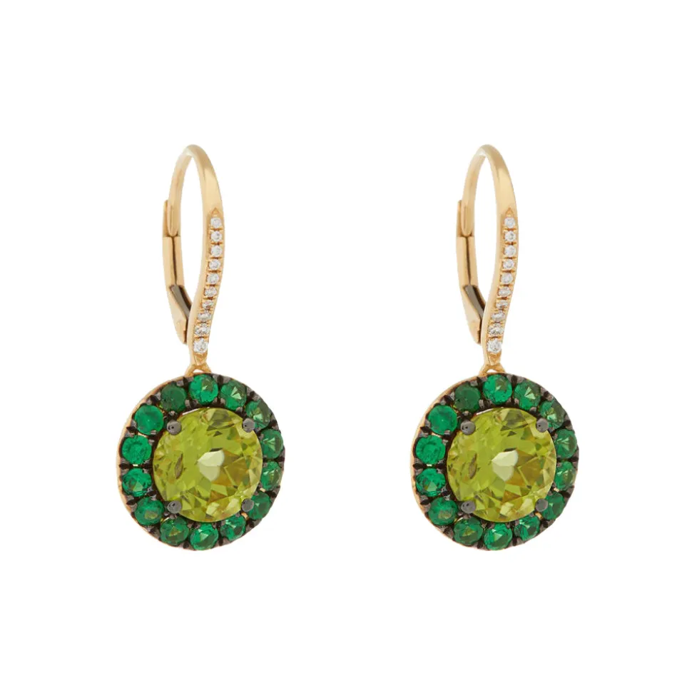 Gem Two Tone Earrings
