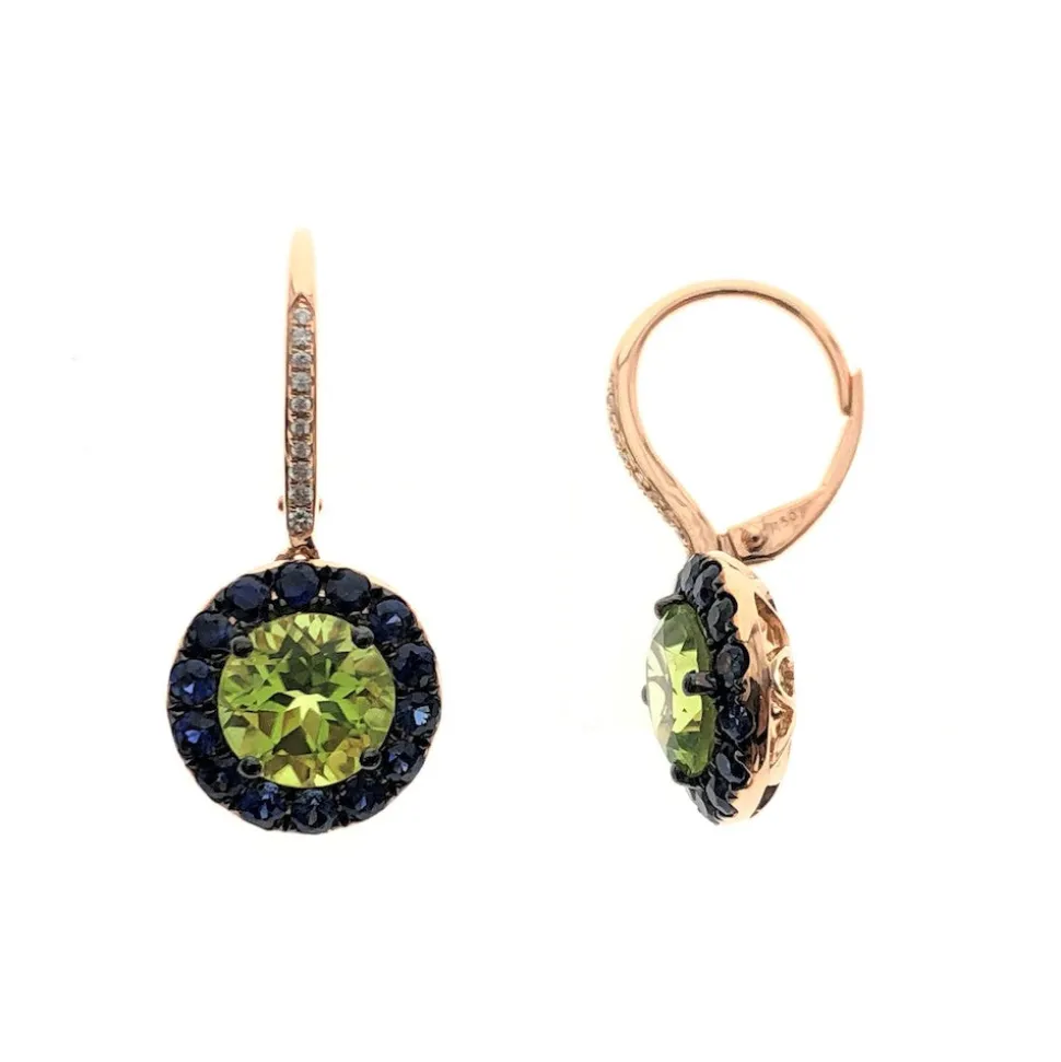 Gem Two Tone Earrings