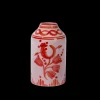 Genie in a Bottle Vase in Baby Lilac & Red Floral