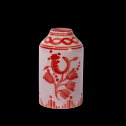Genie in a Bottle Vase in Baby Lilac & Red Floral