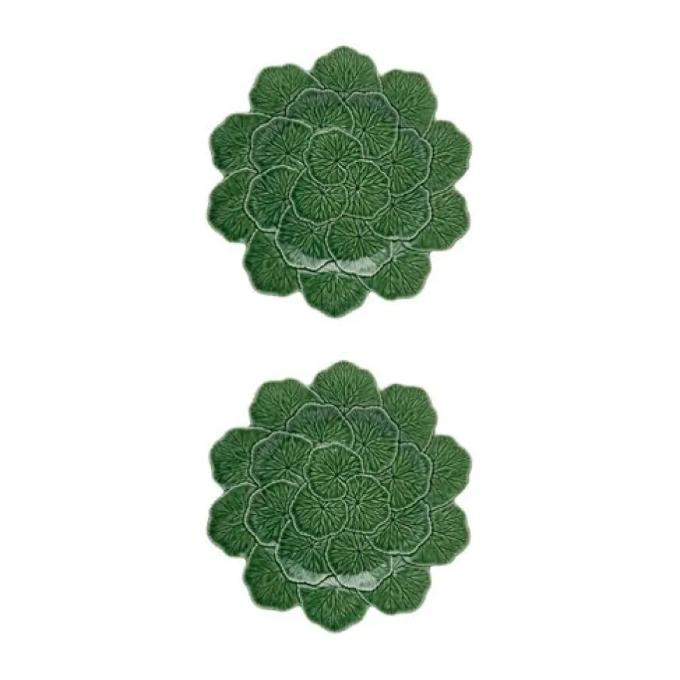 Geranium Charger Plate Green, Set of 2
