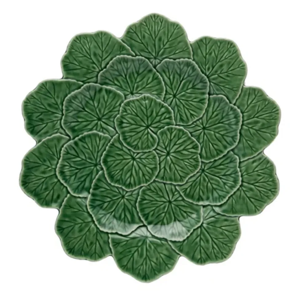 Geranium Charger Plate Green