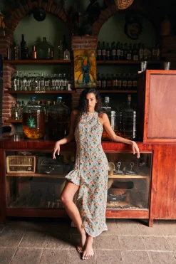 Gerbera Linen Maxi Dress