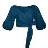 Gilara Wrap Top in Blue