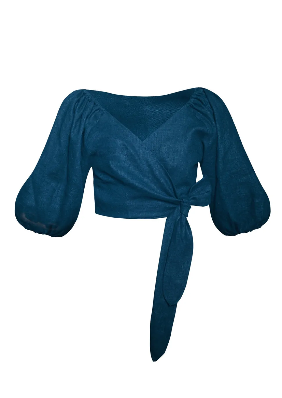 Gilara Wrap Top in Blue