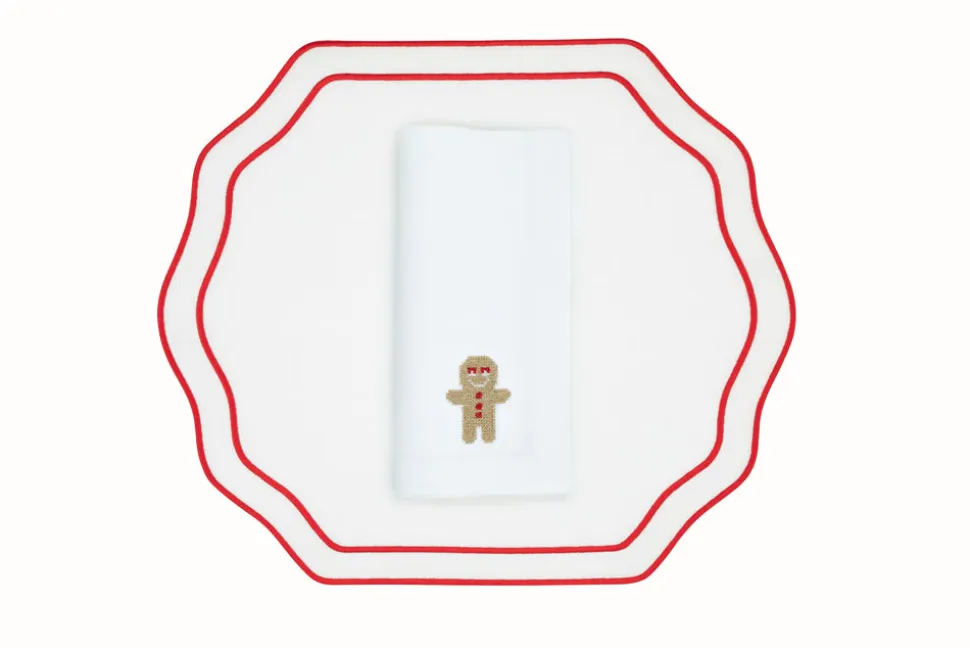 Gingerbread Napkin and Stucco Placemat, Set of 2