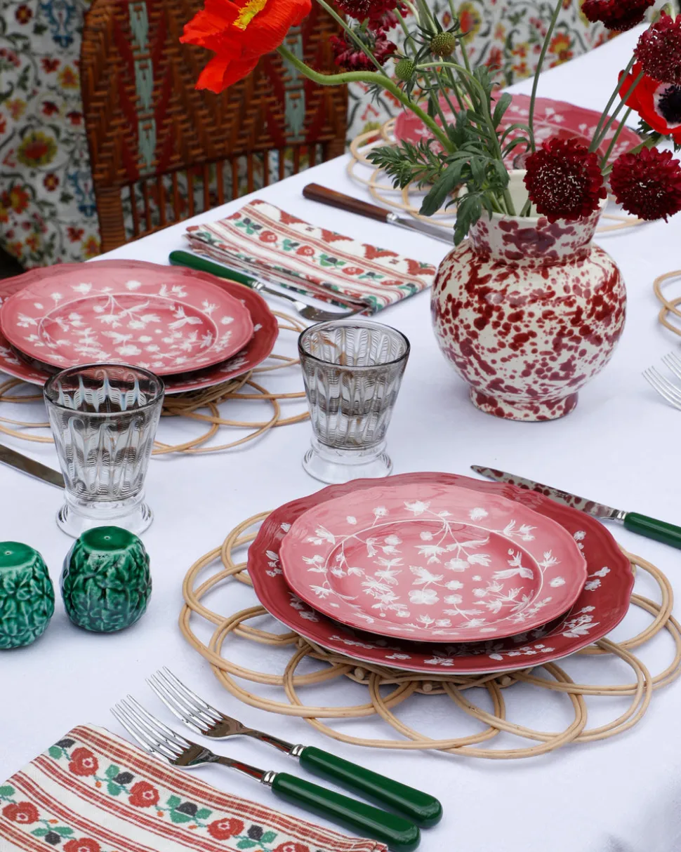 Ginori x Cabana Floral Dessert Plate in Pink