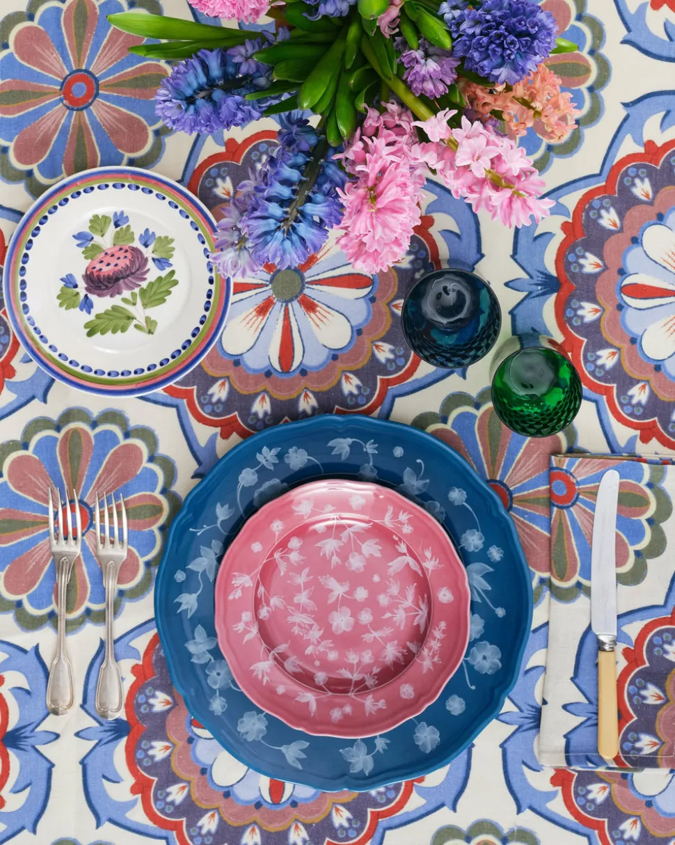 Ginori x Cabana Floral Dessert Plate in Pink