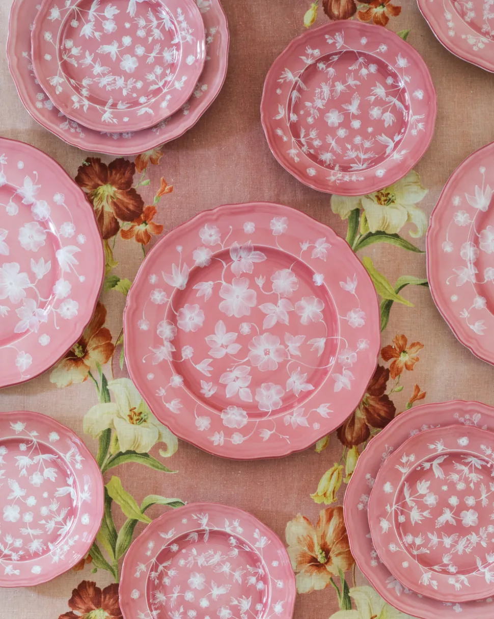 Ginori x Cabana Floral Dinner Plate in Pink