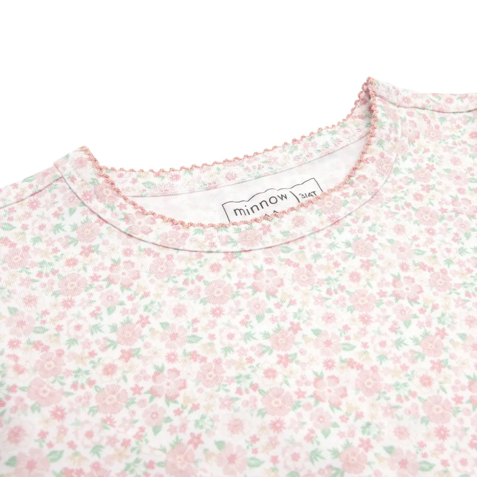 Girls Antique Floral Pima Pajama Set