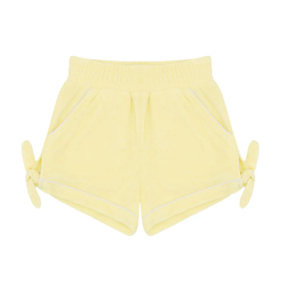 Girls Banana French Terry Tie Knot Shorts