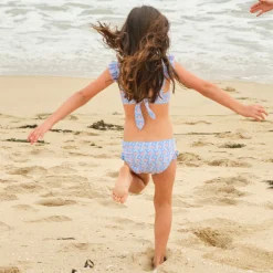 Girl’s Blue Primrose Tie Back Bikini