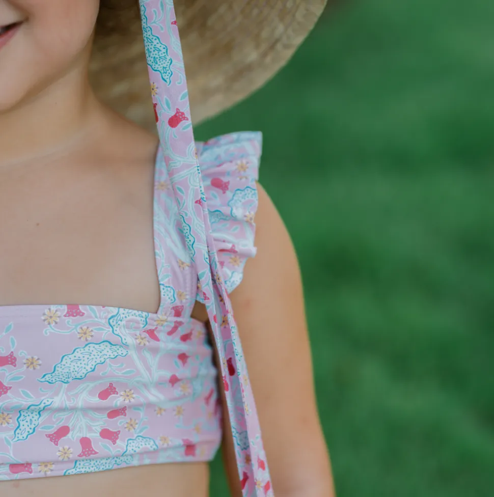 Girls Bluebells Bandeau Bikini And Swim Shorts