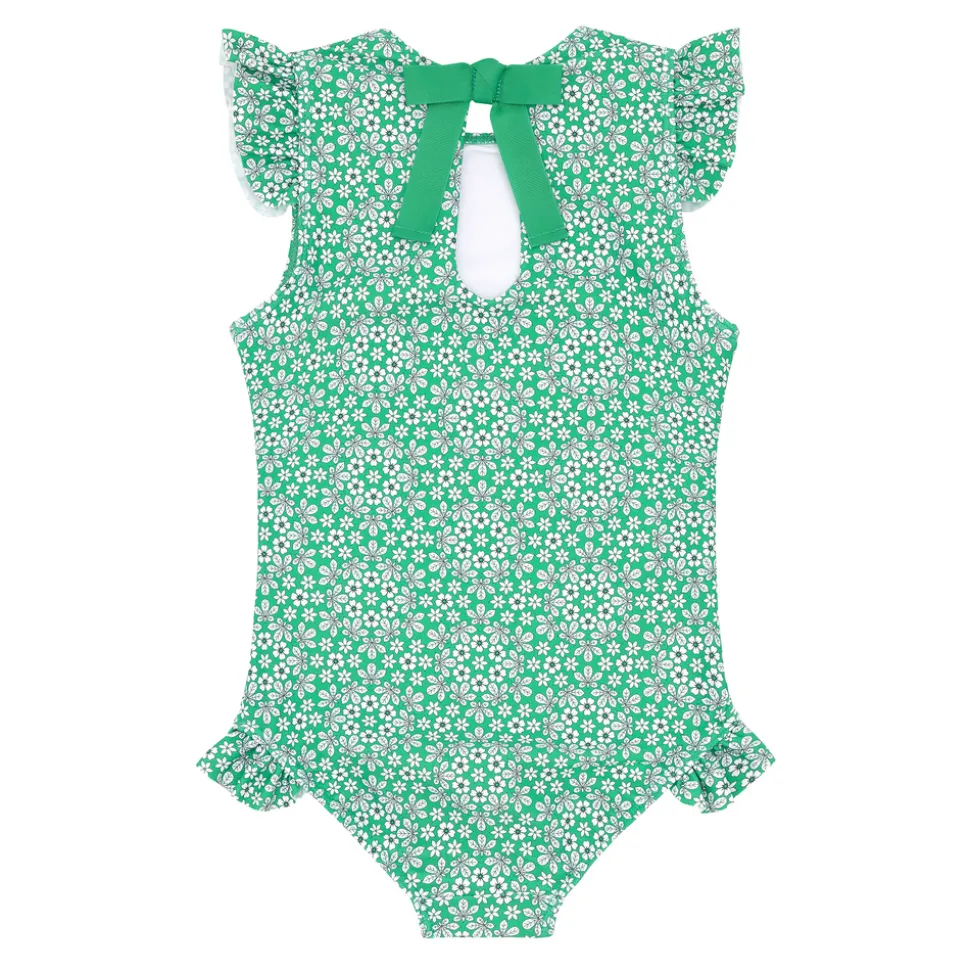Girls Godwin Ruffle Cap Sleeve Rashguard One Piece