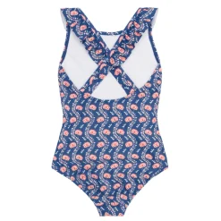 Girl’s Navy Primrose Ruffle Collar One Piece