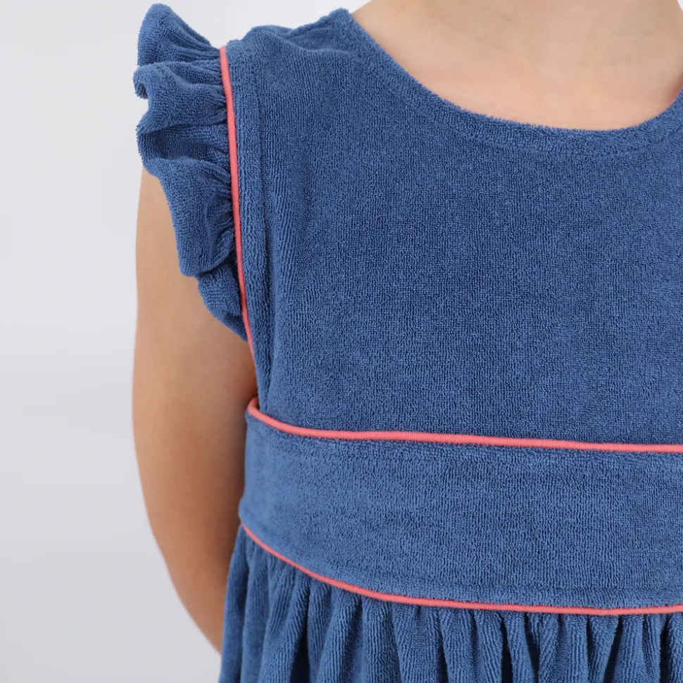Girl’s Newport Navy French Terry Pinafore Dress