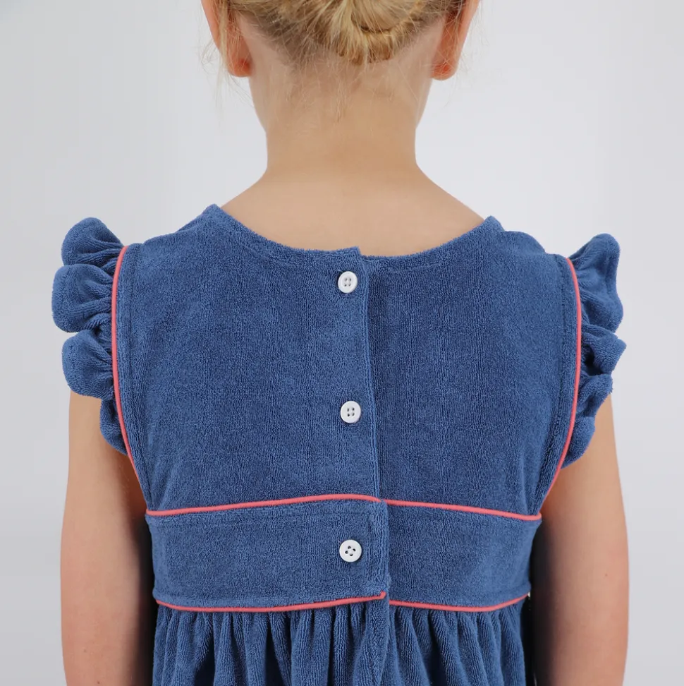 Girl’s Newport Navy French Terry Pinafore Dress