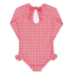 Girl’s Poppy Gingham Rashguard One Piece