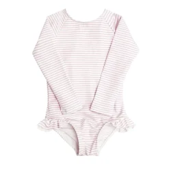 Girls Rashguard One-Piece in Antique Floral