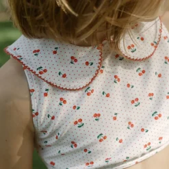 Girl’s Summer Cherries Rounded Collar Bikini