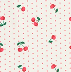 Girl’s Summer Cherries Rounded Collar Bikini